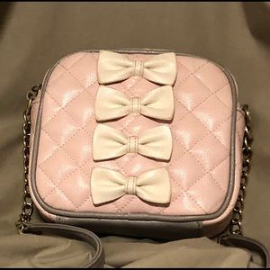 Betsy Johnson Petite Chic Pink Camera Bag Handbag